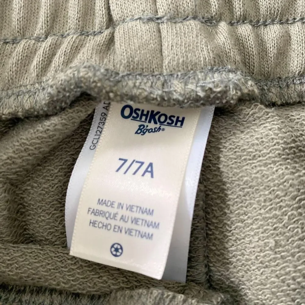 NWT OshKosh B'gosh French Terry Cargo Skirt Size 7 / 7A Khaki Green